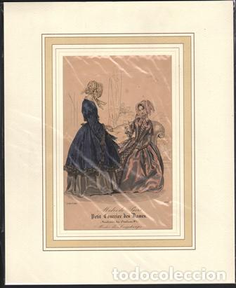 Art: LITOGRAFIA DE MODA. MODES DE PARIS. PETIT COURRER DES DAMES. A&Ntilde;O 1844 G-MODA-078
