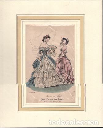 Art: LITOGRAFIA DE MODA. MODES DE PARIS. PETIT COURRER DES DAMES. A&Ntilde;O 1844 G-MODA-084