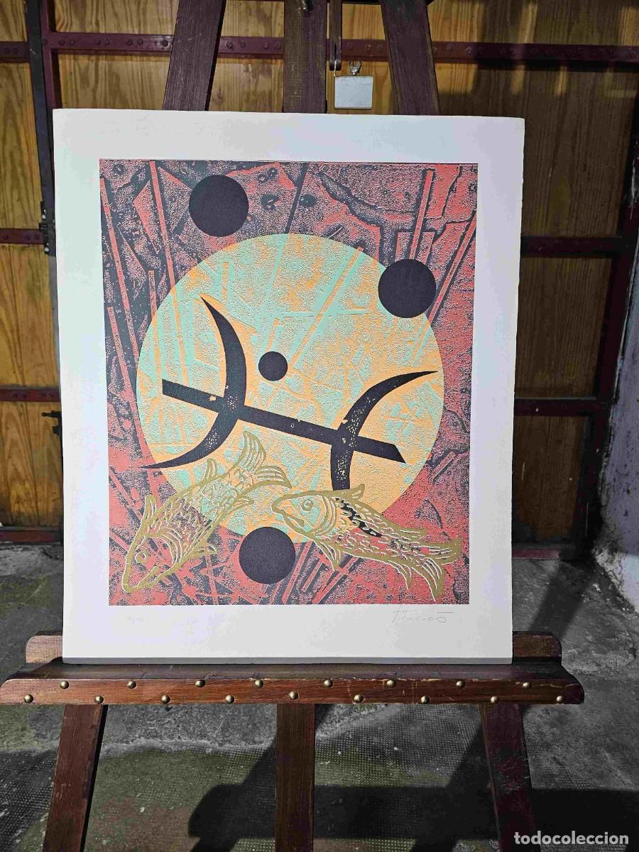 Arte: LITOGRAFIA SERIE HOROSCOPS PISCIS THARRATS - Foto 1