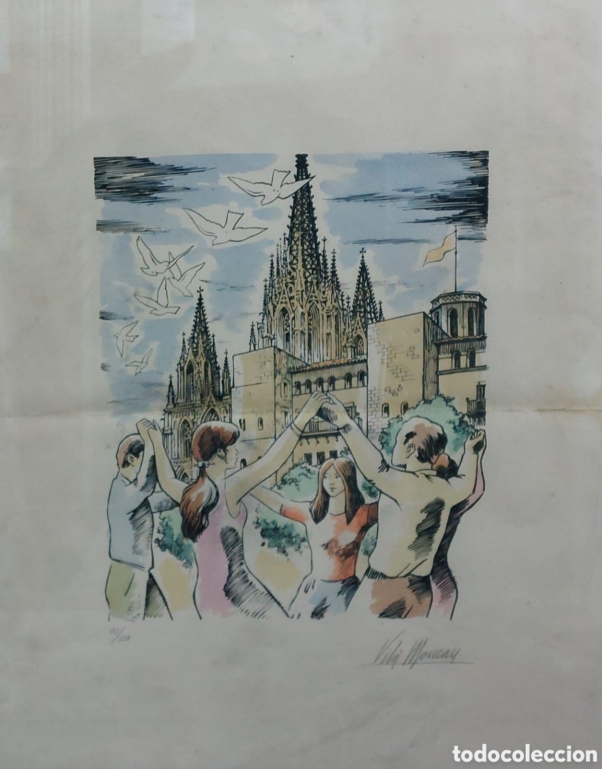 Arte: VILA.MONCAU LITOGRAGIA ORIGINAL FIRMADA A&Ntilde;O 1998