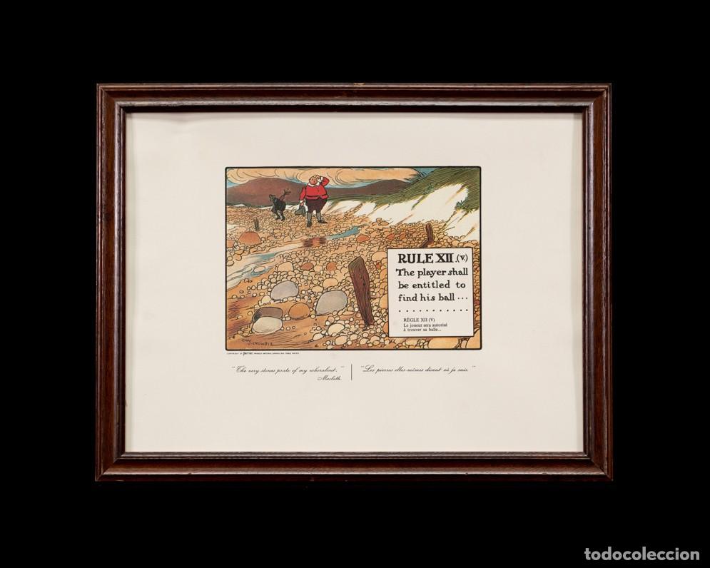 Arte: LITOGRAFIA REGLAS DEL GOLF XII (V)