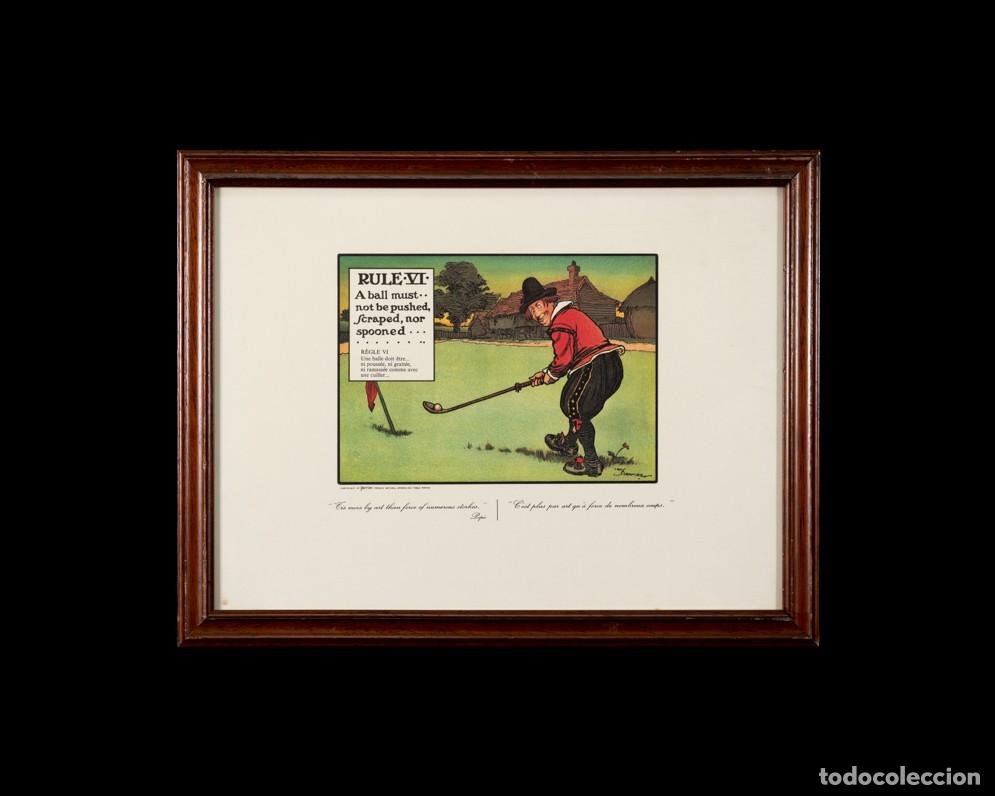 Arte: LITOGRAFIA REGLAS DEL GOLF VI - Foto 1