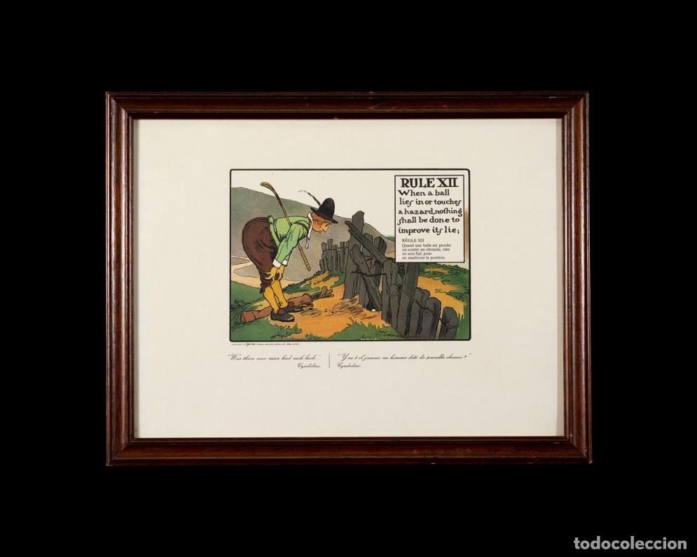 Arte: LITOGRAFIA REGLAS DEL GOLF XII