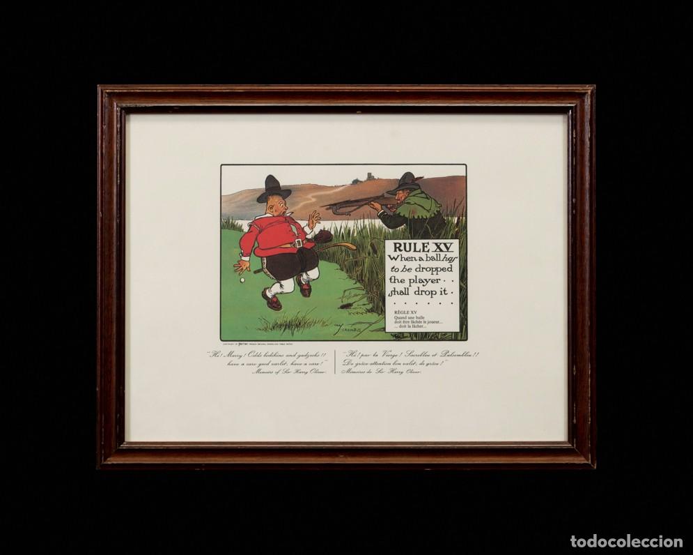 Arte: LITOGRAFIA REGLAS DEL GOLF XV