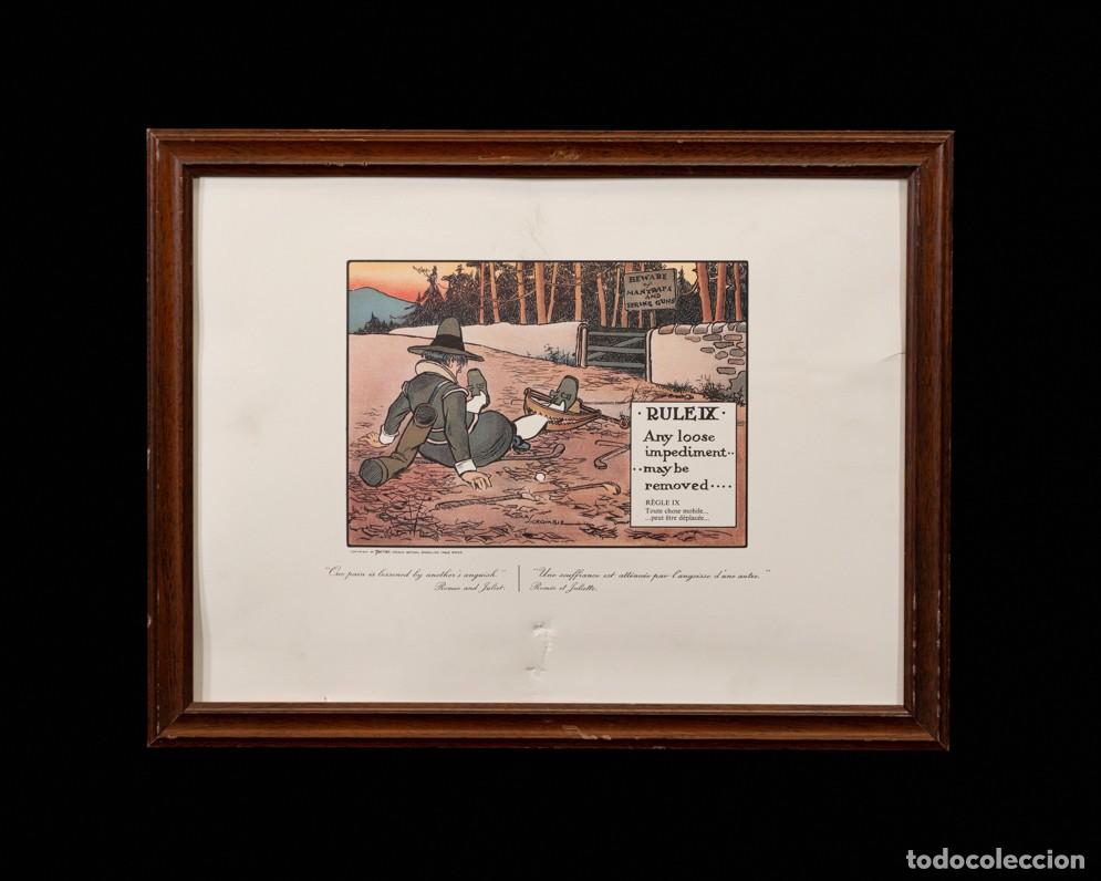 Arte: LITOGRAFIA REGLAS DEL GOLF IX