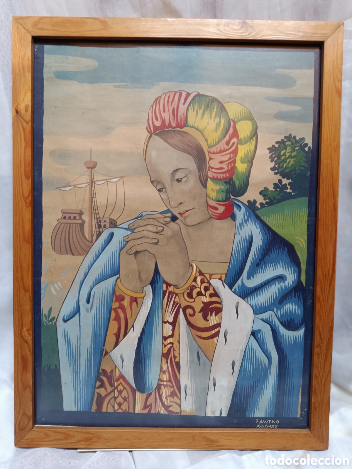 Art: Cuadro Virgen por Faustino &Aacute;lvarez