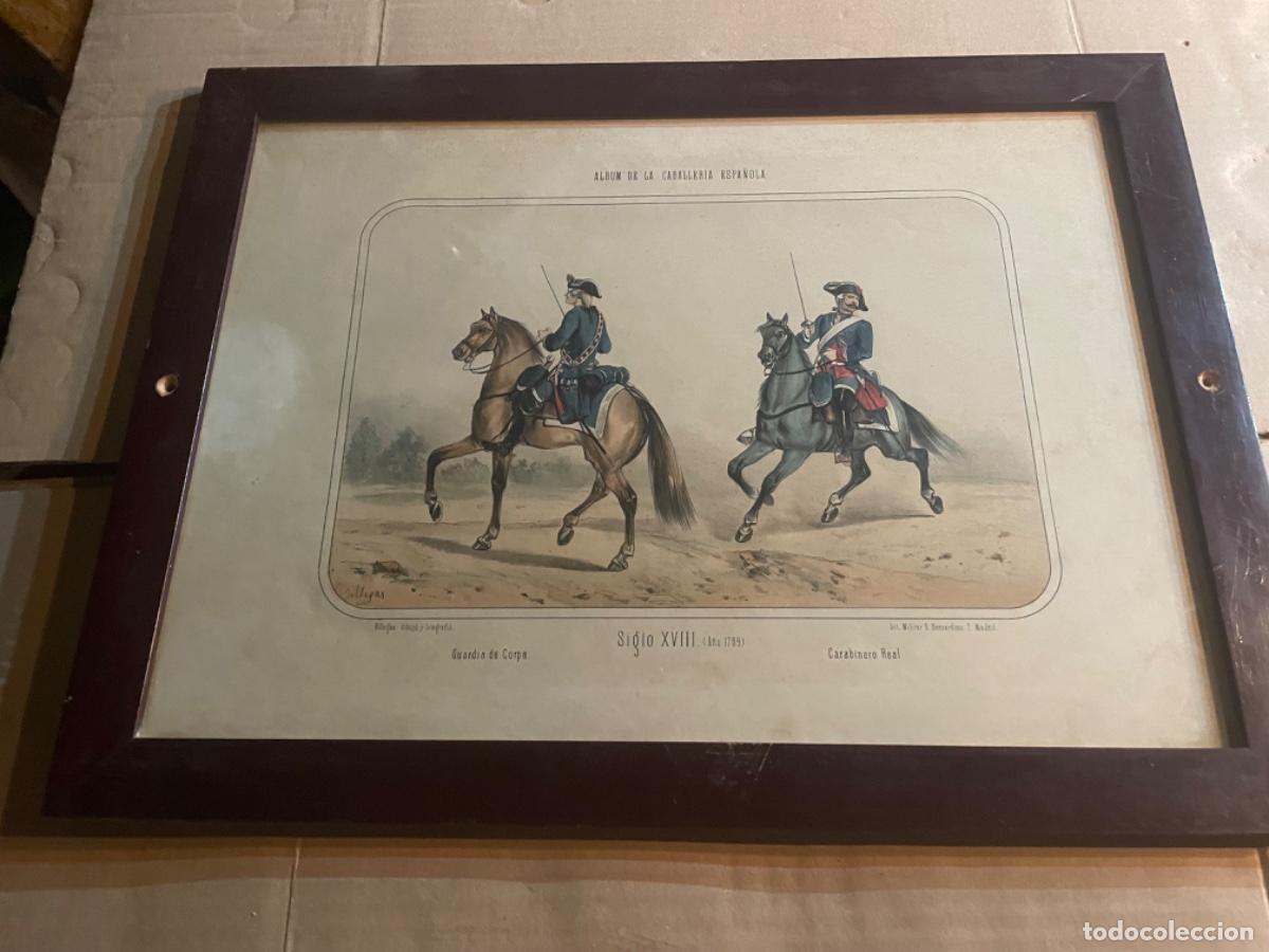 Arte: MC4- MILITAR - ANTIGUA LITOGRAF&Iacute;A ALBUM DE LA CABALLER&Iacute;A ESPA&Ntilde;OLA S. XVIII (A&Ntilde;O1789)