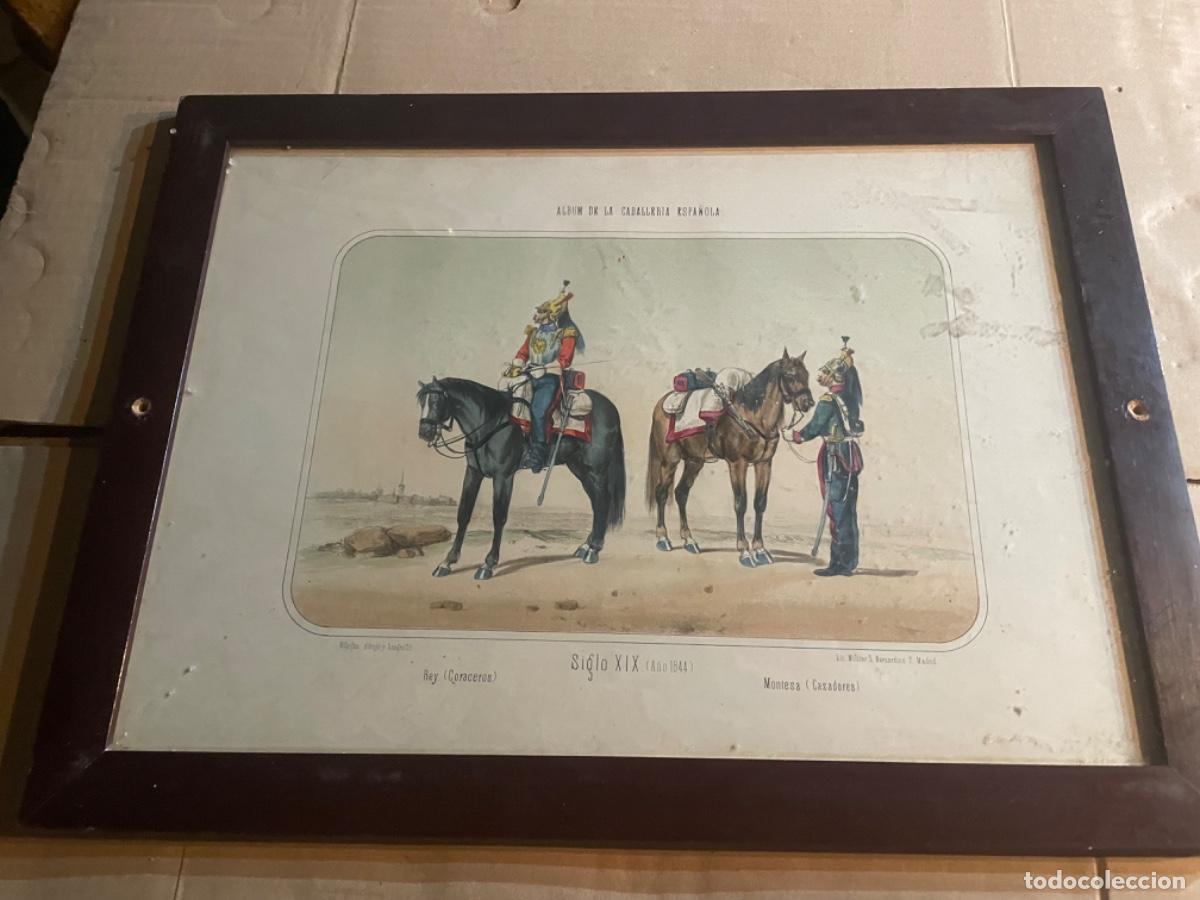 Arte: MC4- MILITAR - ANTIGUA LITOGRAF&Iacute;A ALBUM DE LA CABALLER&Iacute;A ESPA&Ntilde;OLA SIGLO XIX (A&Ntilde;O 1844)