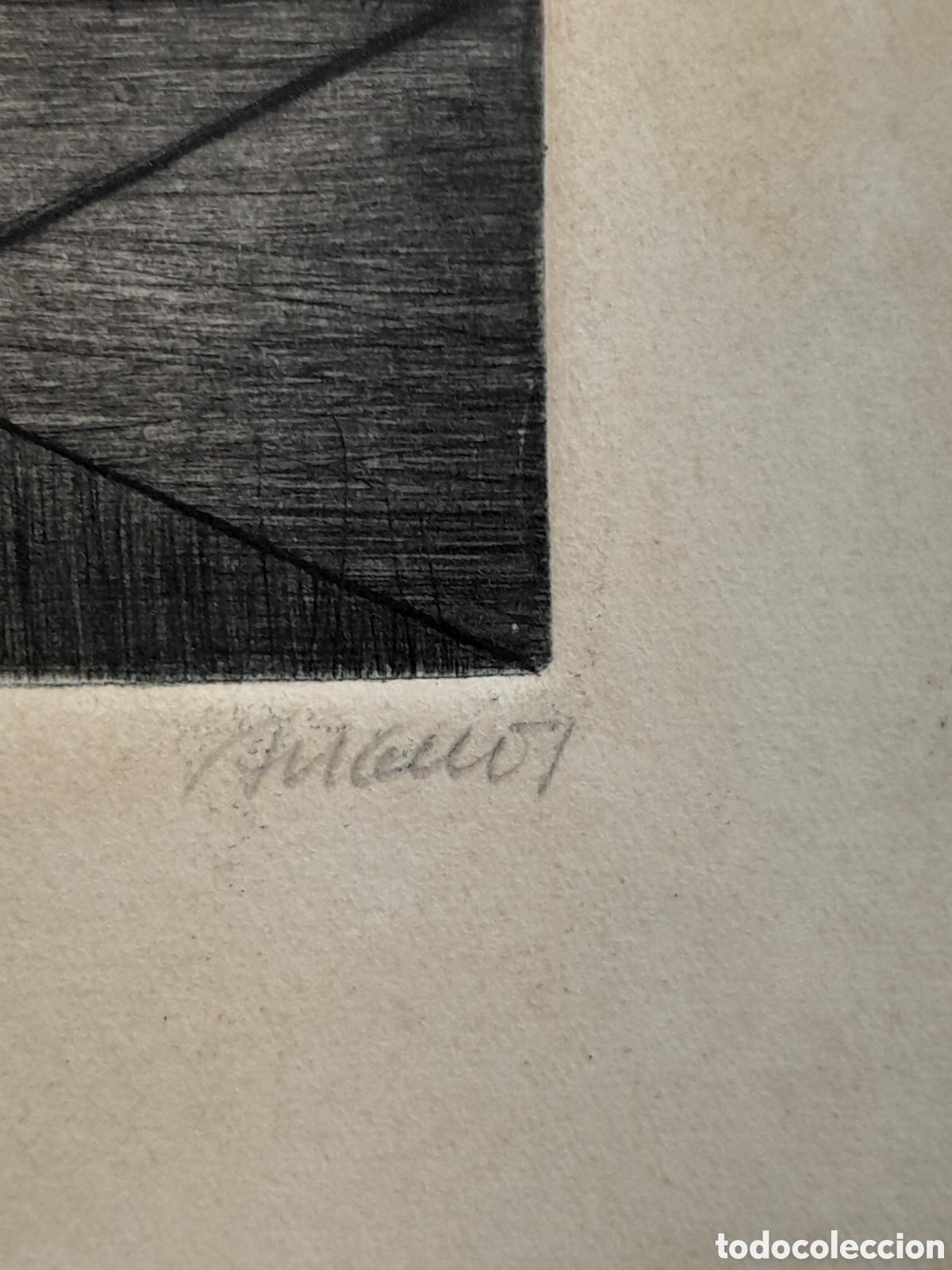 Arte: D-129. LITOGRAFIA. COMPOSICI&Oacute;N ABSTRACTA. - Foto 5