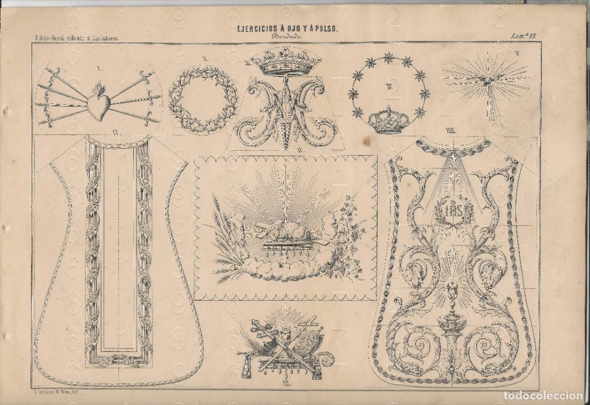Art: 1881 BORDADOS RELIGIOSOS LITOGRAFIA MOLES GASPAR 43X31 L43