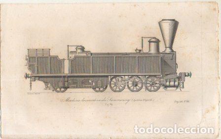 Arte: LITOGRAFIA DE TRENES. MACHINE LOCOMOTIVE SOEMMERING. FIG. 64 G-TRENES-003