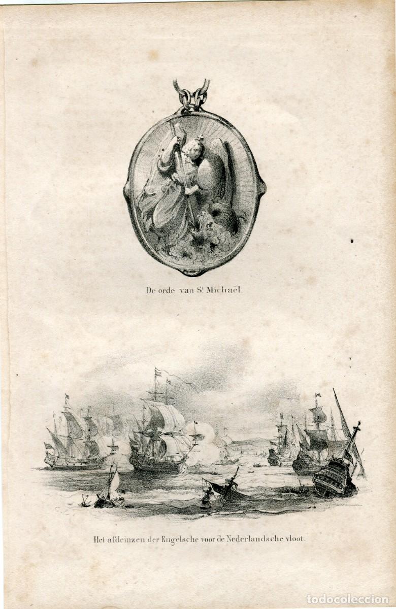 Art: De orde van St. Michael y Het asdeinzen der engelsche voor der nederlandsche vloot