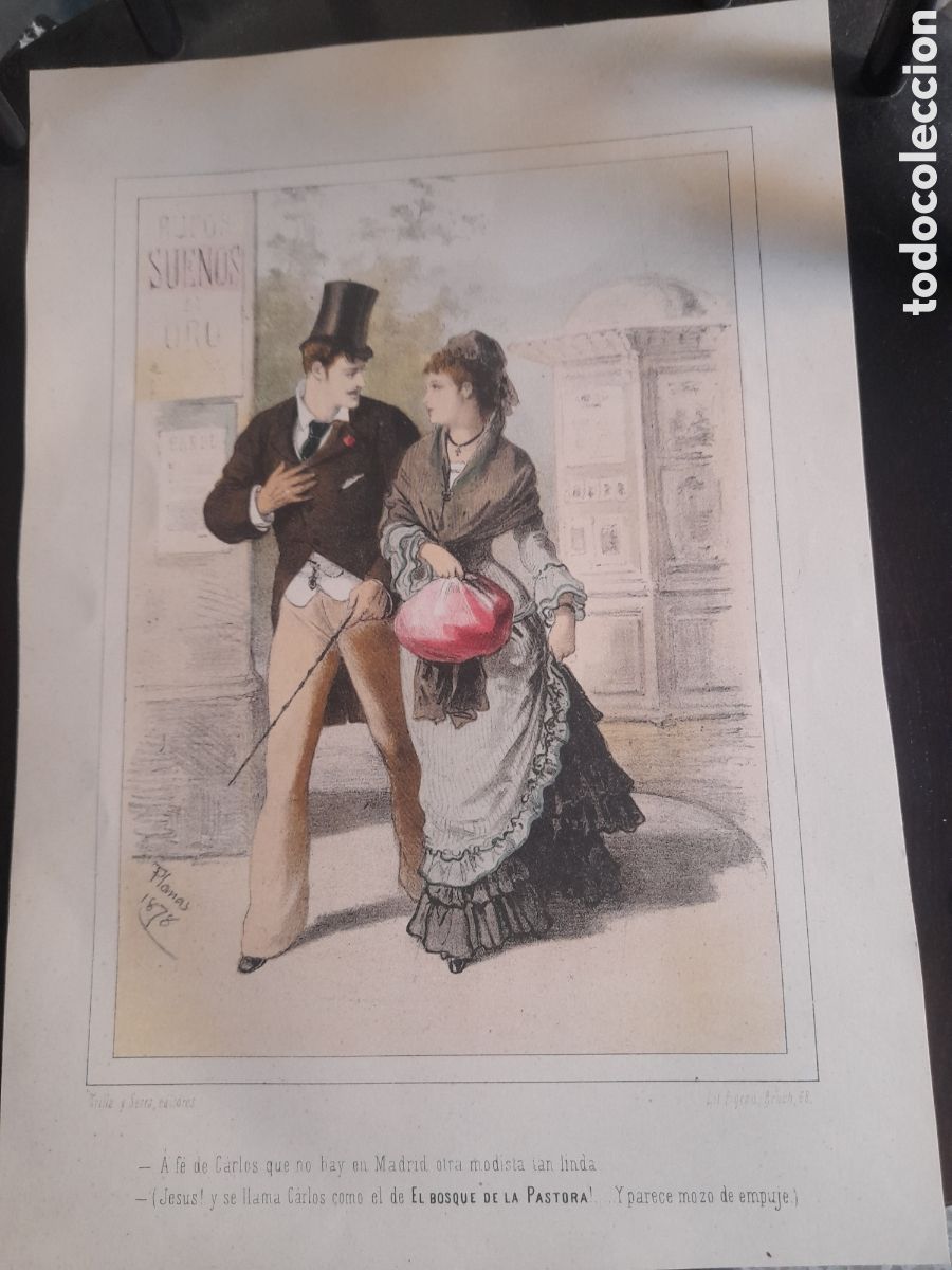 Arte: Antigua litograf&iacute;a Pigrau, Bruch de 1878