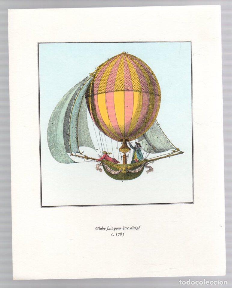 Arte: LITOGRAFIA ASCENSION EN GLOBO. GLOBE FAIT POUR &Ecirc;TRE DIRIG&Eacute; C. 1785. C. 1990