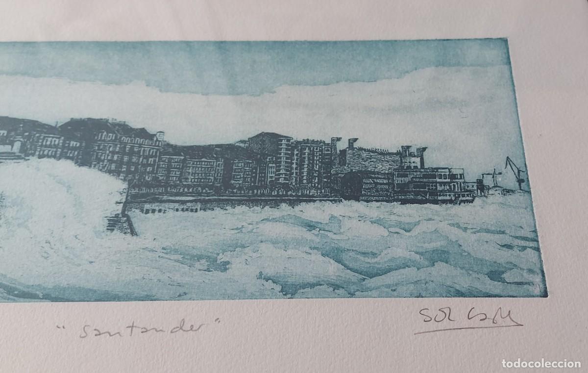 Arte: Litograf&iacute;a SANTANDER firmada a l&aacute;piz limitada - Foto 3