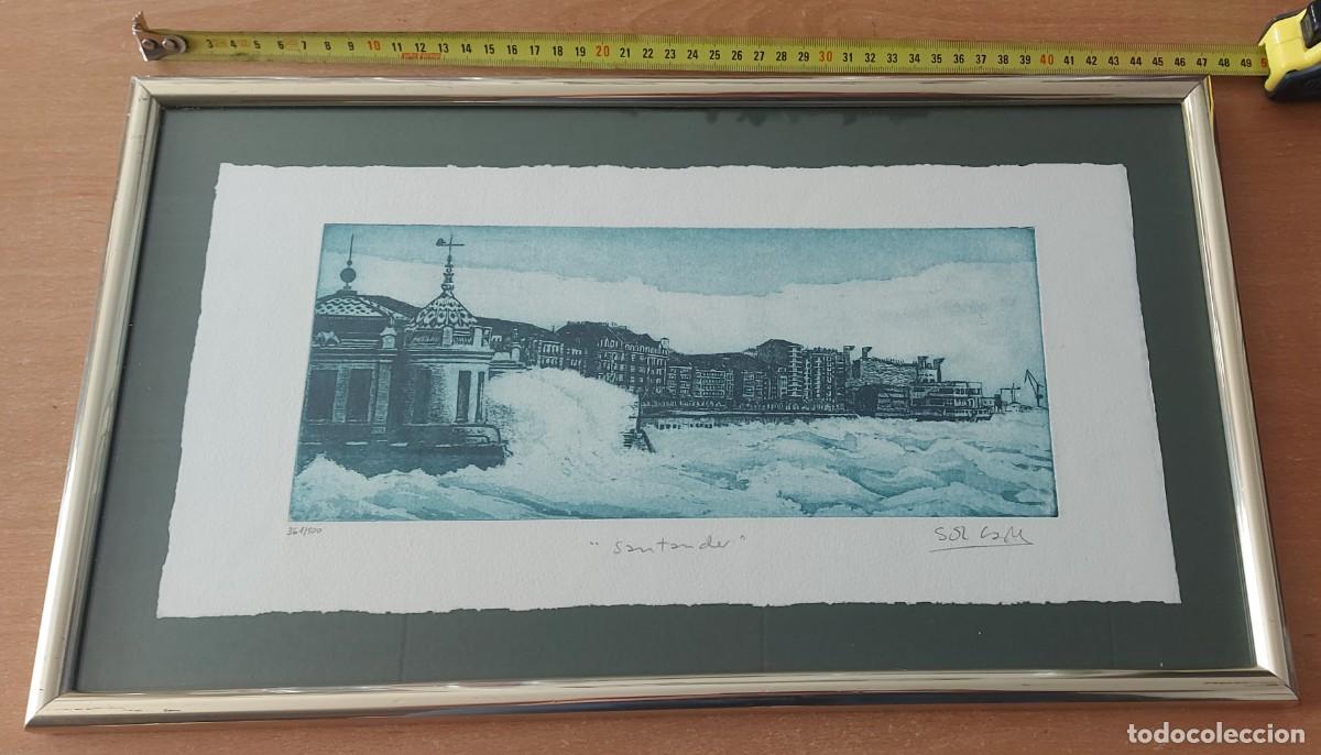 Arte: Litograf&iacute;a SANTANDER firmada a l&aacute;piz limitada - Foto 4