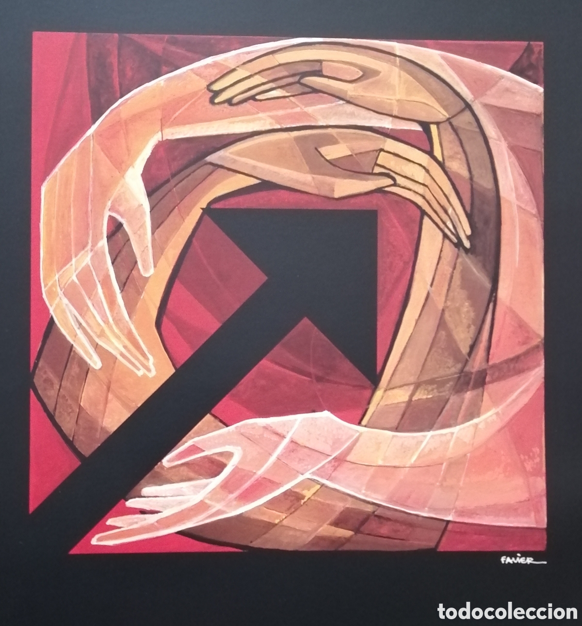 Arte: Favier. Litograf&iacute;a offset firmada. - Foto 2