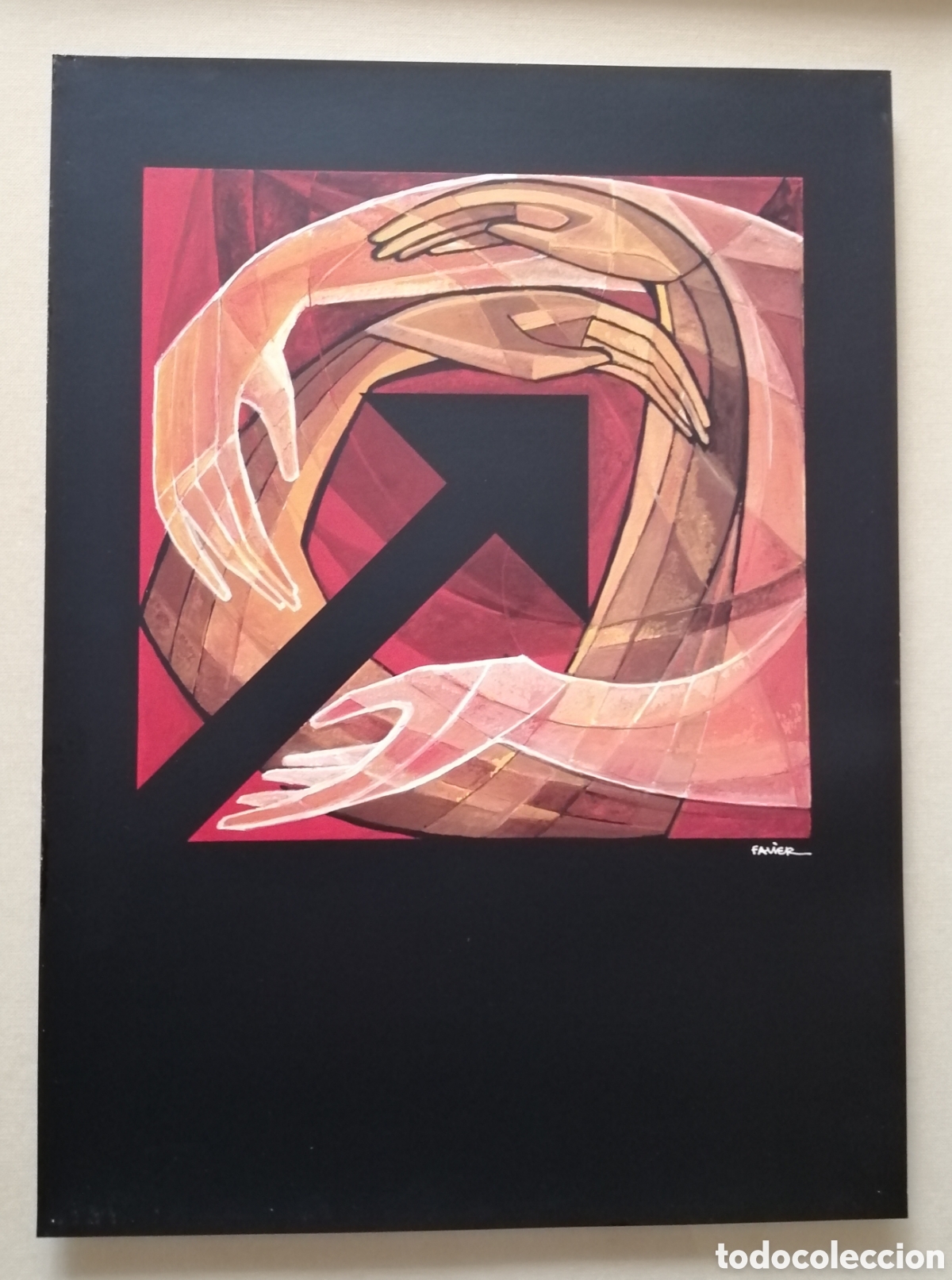 Arte: Favier. Litograf&iacute;a offset firmada. - Foto 1