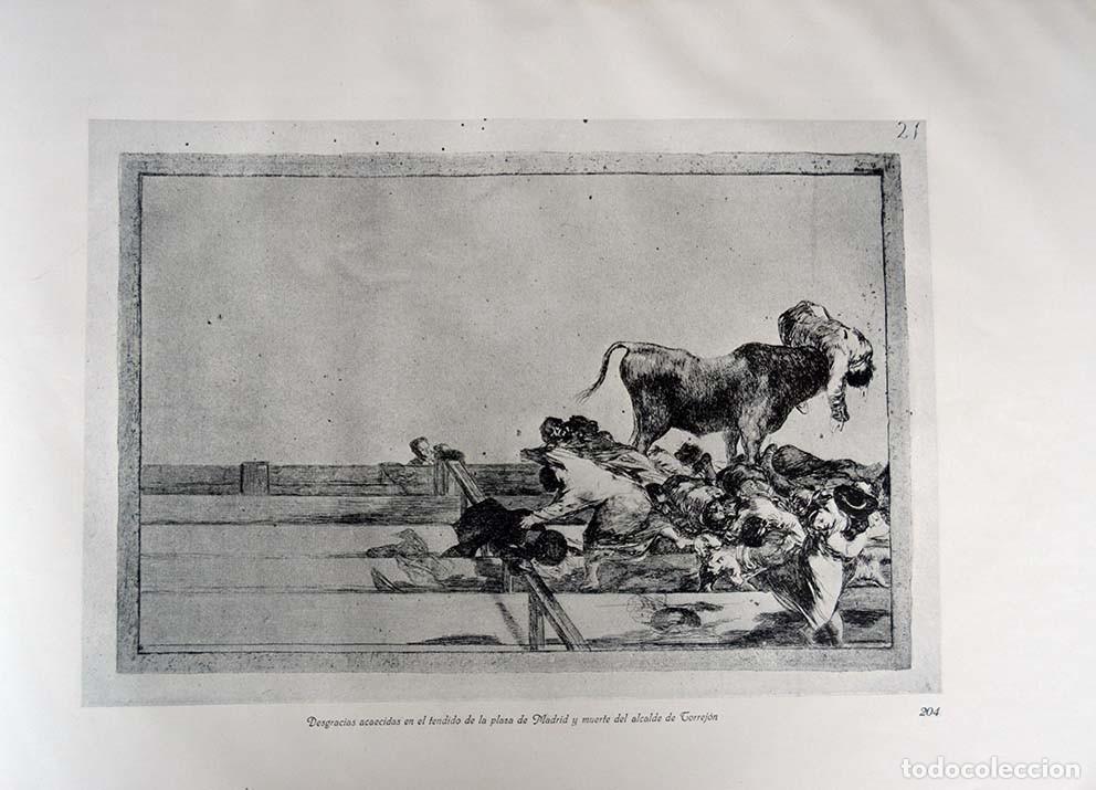 Arte: GOYA - Grabados y litografias. 40 x 50 cm. Edici&oacute;n de 1928