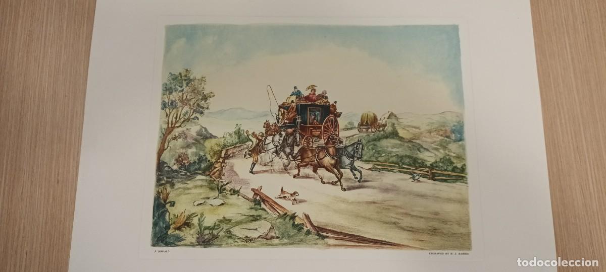 Arte: Dos litograf&iacute;as de carruajes. - Foto 2