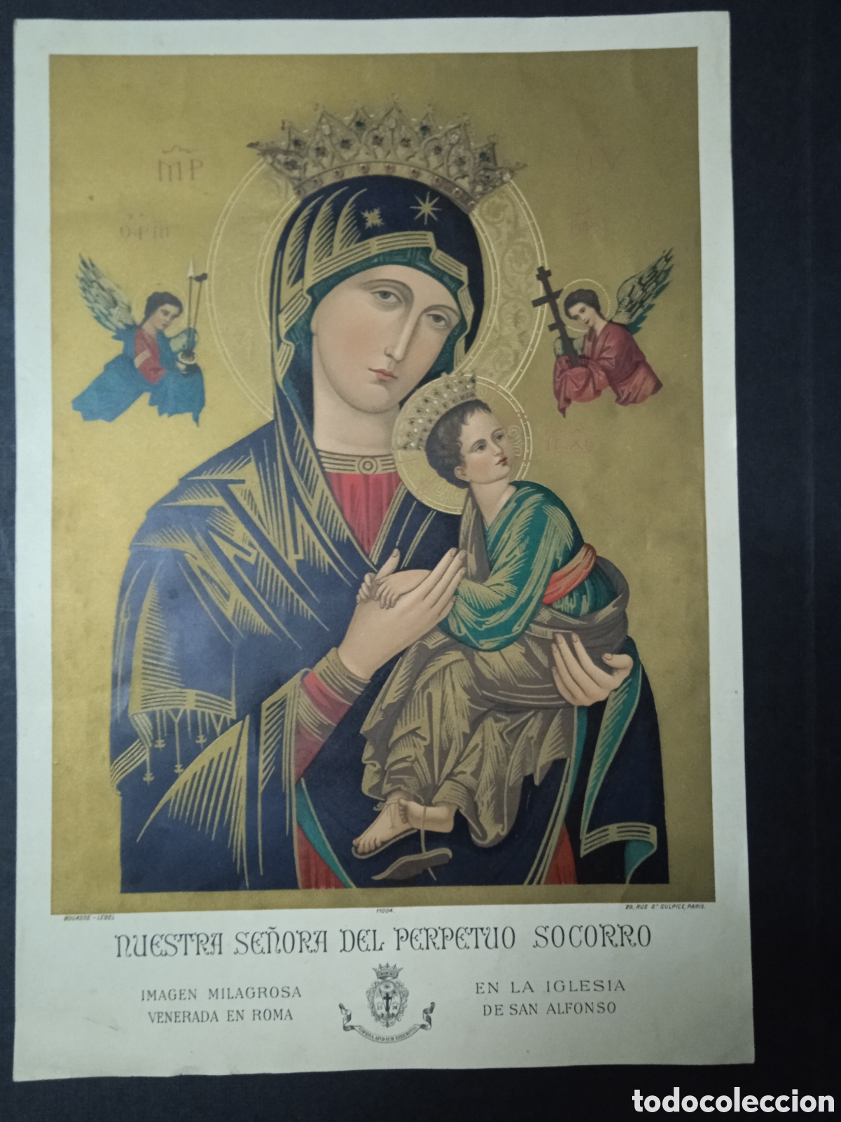 Art: LITOGRAF&Iacute;A DE BOUASSE-LEBEL &rdquo; NUESTRA SE&Ntilde;ORA DEL PERPETUO SOCORRO&rdquo; PAR&Iacute;S. S. XIX