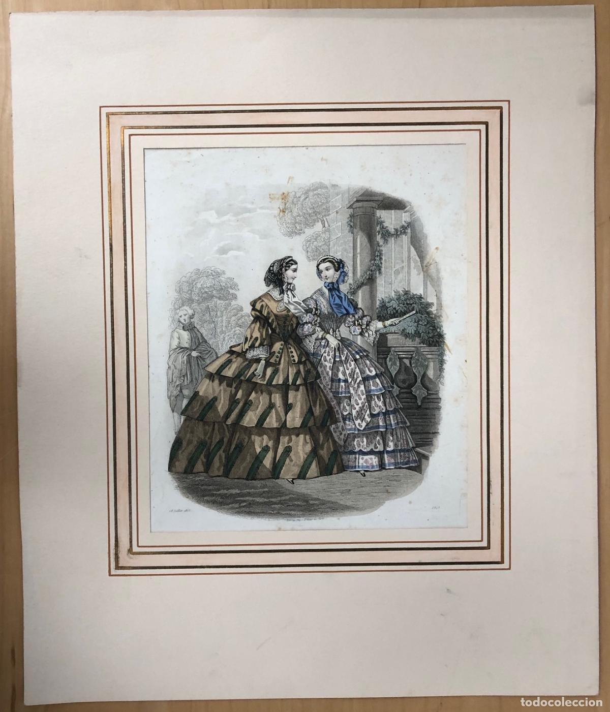 Arte: LITOGRAFIA MODA. A&Ntilde;O 1855 - Foto 1