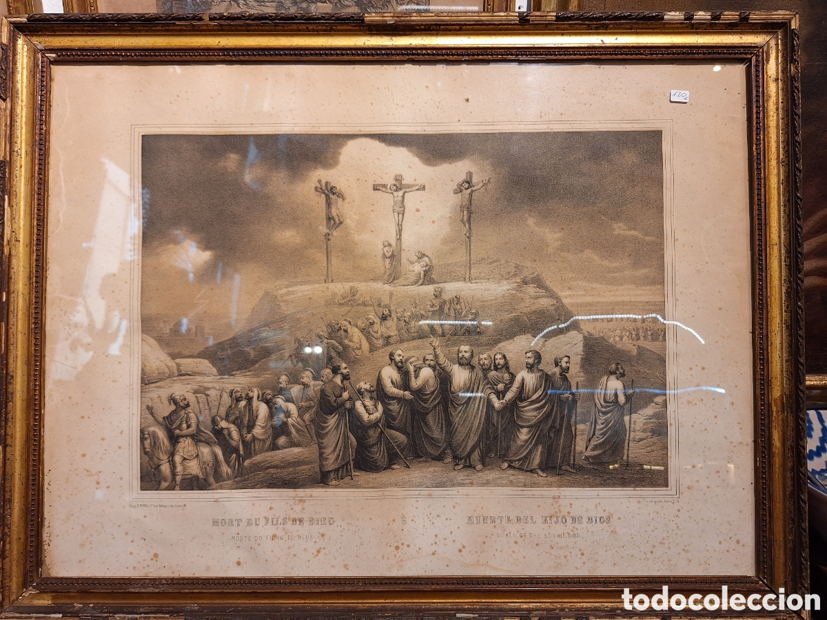 Arte: Antiguo grabado litograf&iacute;a - Foto 1