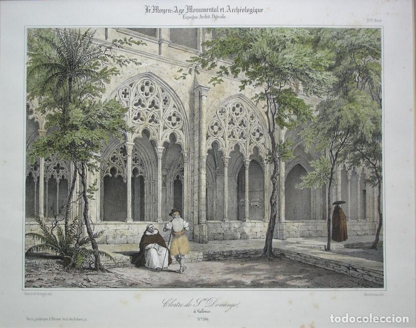 Arte: Vista del siglo XIX del Claustro de Santo Domingo en Valencia