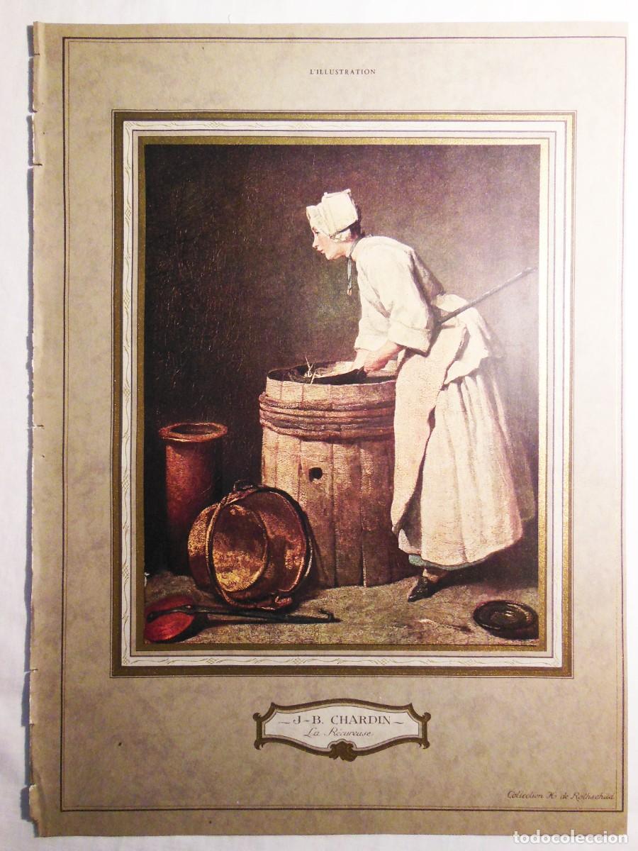 Arte: La R&eacute;cureuse por JB Chardin. Peri&oacute;dico L&acute;Illustration. 1931.