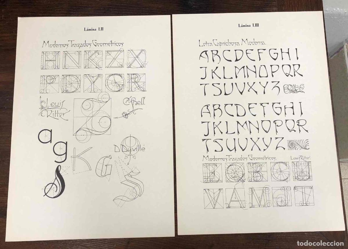 Arte: LITOGRAFIA TIPOGRAFIA. LETRA CAPRICHOSA MODERNA Y MODERNOS TRAZADOS GEOMETRICOS. 1963