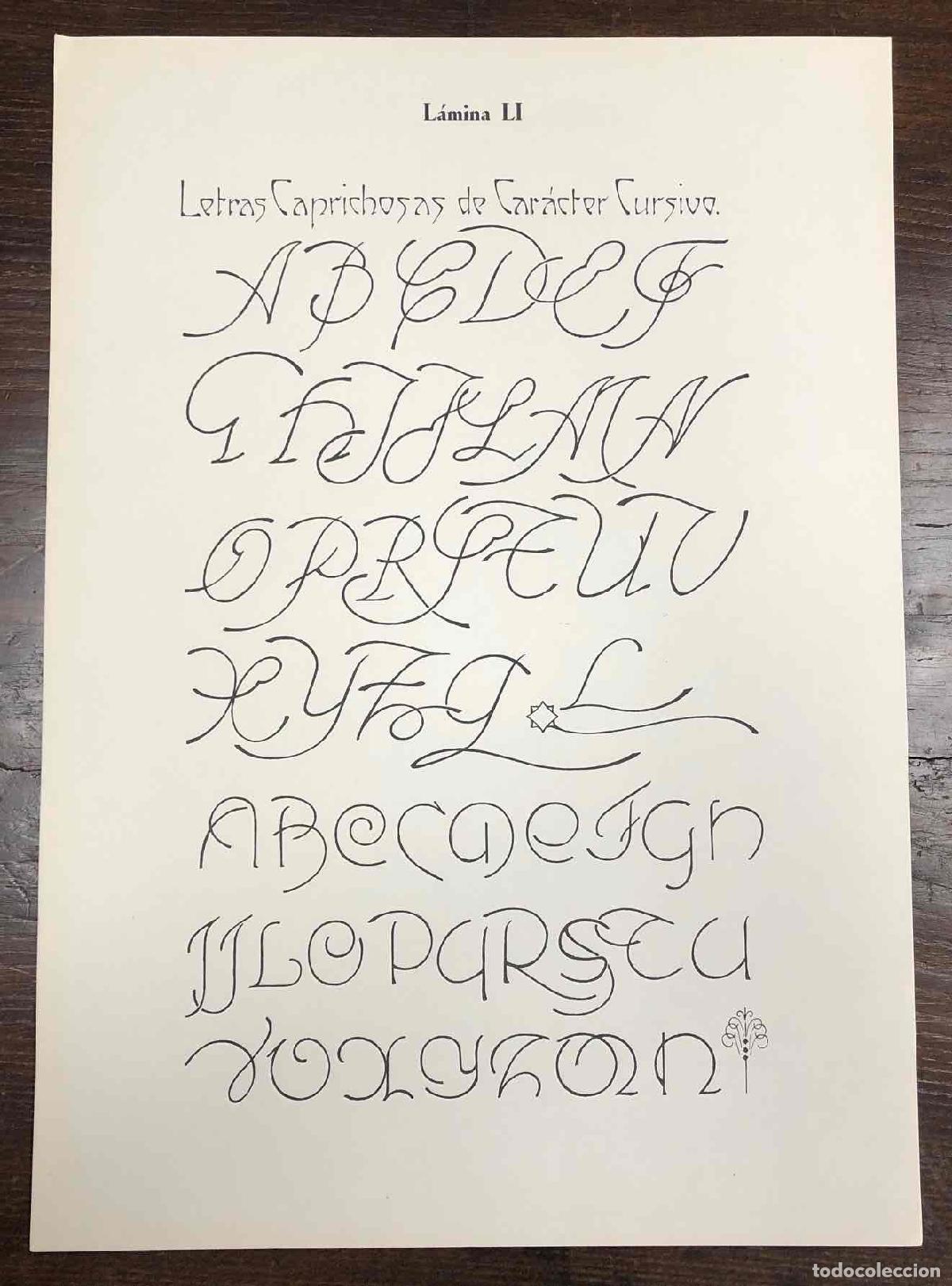 Arte: LITOGRAFIA TIPOGRAFIA. LETRAS CAPRICHOSAS DE CARACTER CURSIVO. 1963