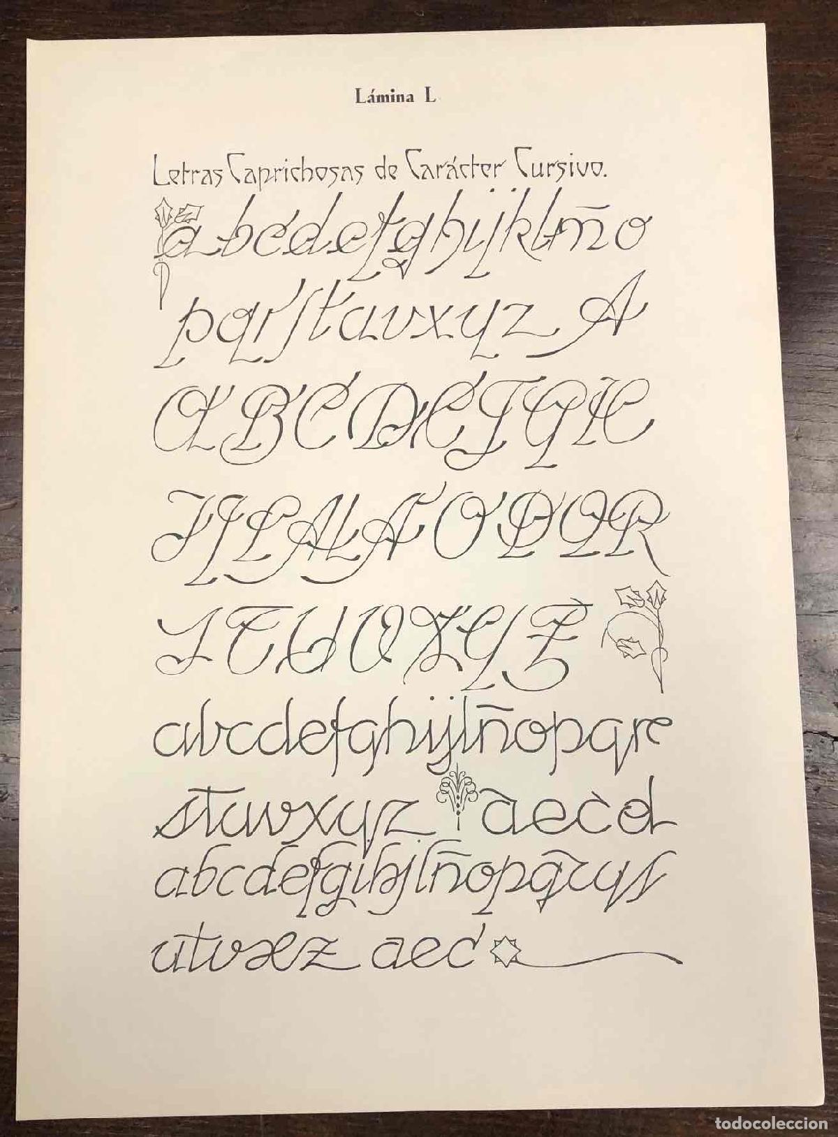 Arte: LITOGRAFIA TIPOGRAFIA. LETRAS CAPRICHOSAS DE CARACTER CURSIVO. 1963