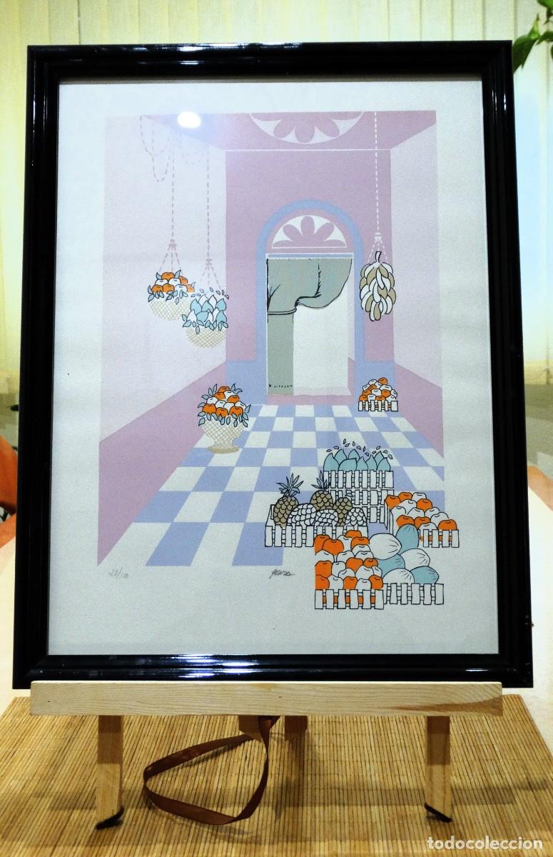 Arte: Litografia surrealista de autor Jos&eacute; Lu&iacute;s Gonz&aacute;lez Martinez -Gonza- (XX)