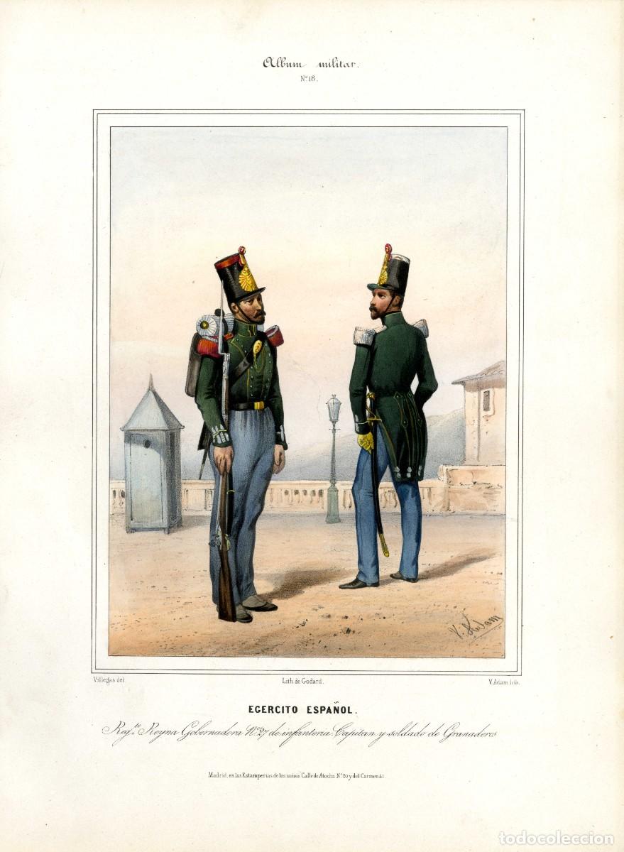 Arte: Album militar, n&ordm; 18. Regto de la Reyna Gobernadora n&ordm; 27 de infanter&iacute;a.