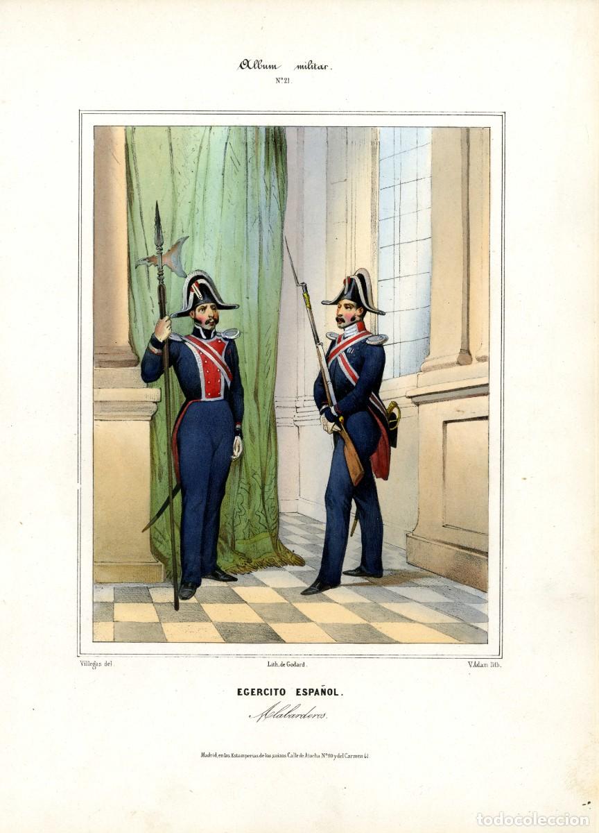 Arte: Album militar, n&ordm; 21. Alabarderos.