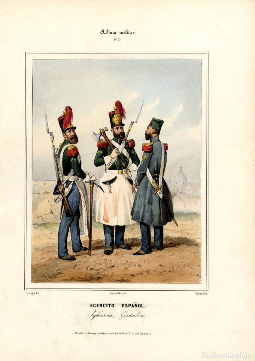 Arte: Album militar, n&ordm; 15. Infanter&iacute;a. Gastadores