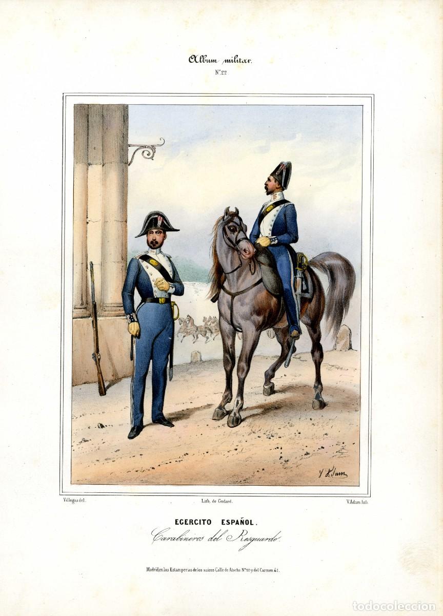 Arte: Album militar, n&ordm; 22. Carabineros del Resguardo