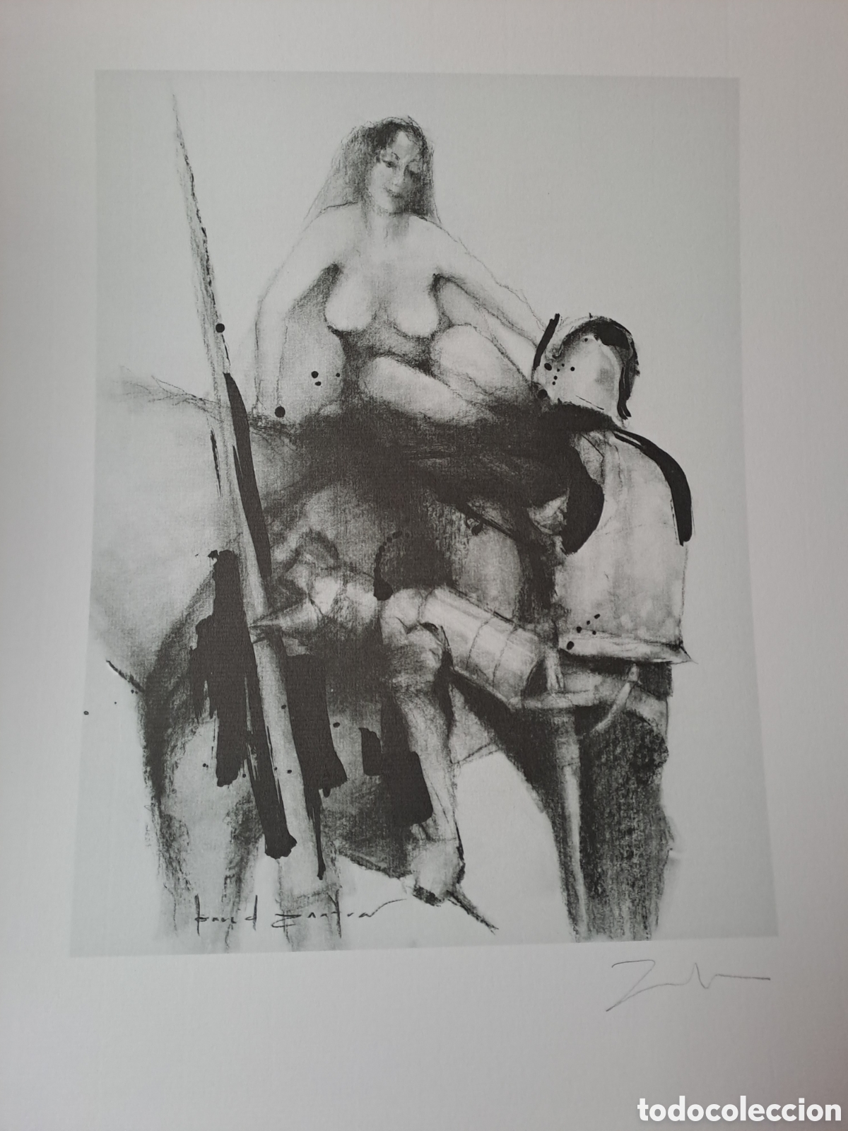 Arte: Litograf&iacute;a Fantas&iacute;as Amorosas Quijote- David Zafra