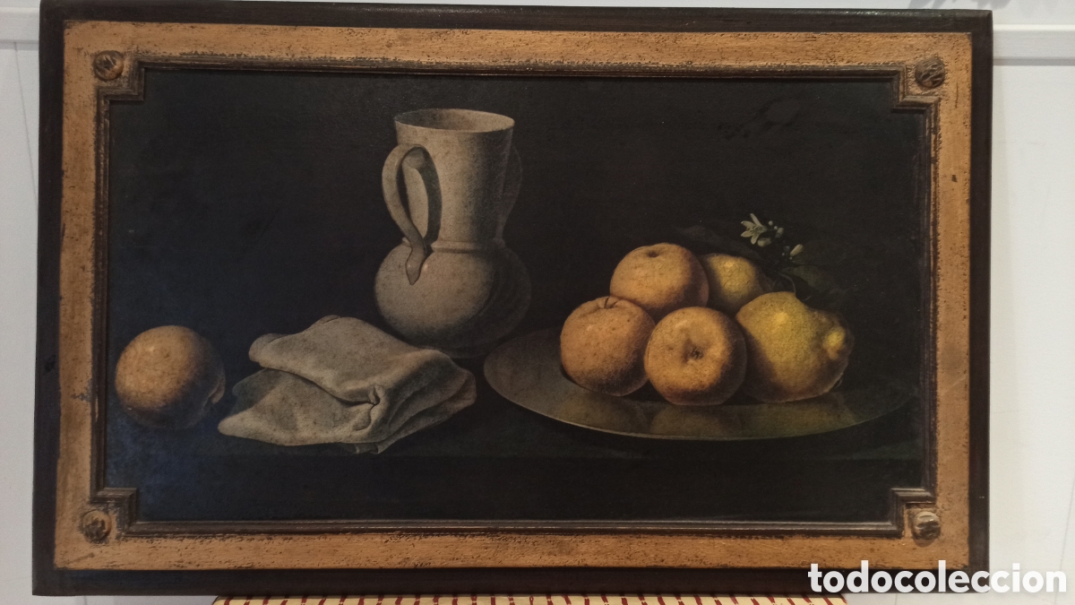 Arte: Cuadro con bodeg&oacute;n, litograf&iacute;a 90 x 56 - Foto 1