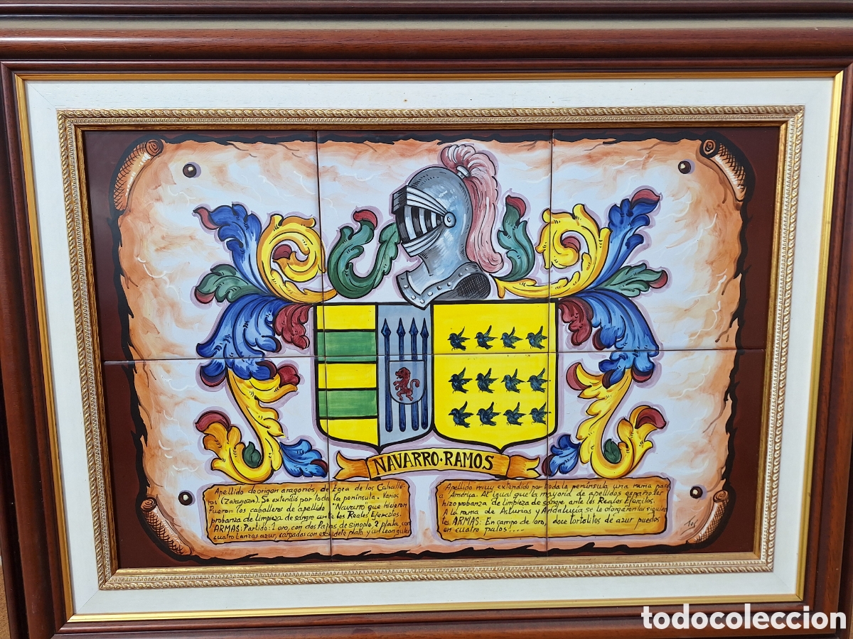 Arte: Her&aacute;ldica azulejo enmarcado - Foto 1