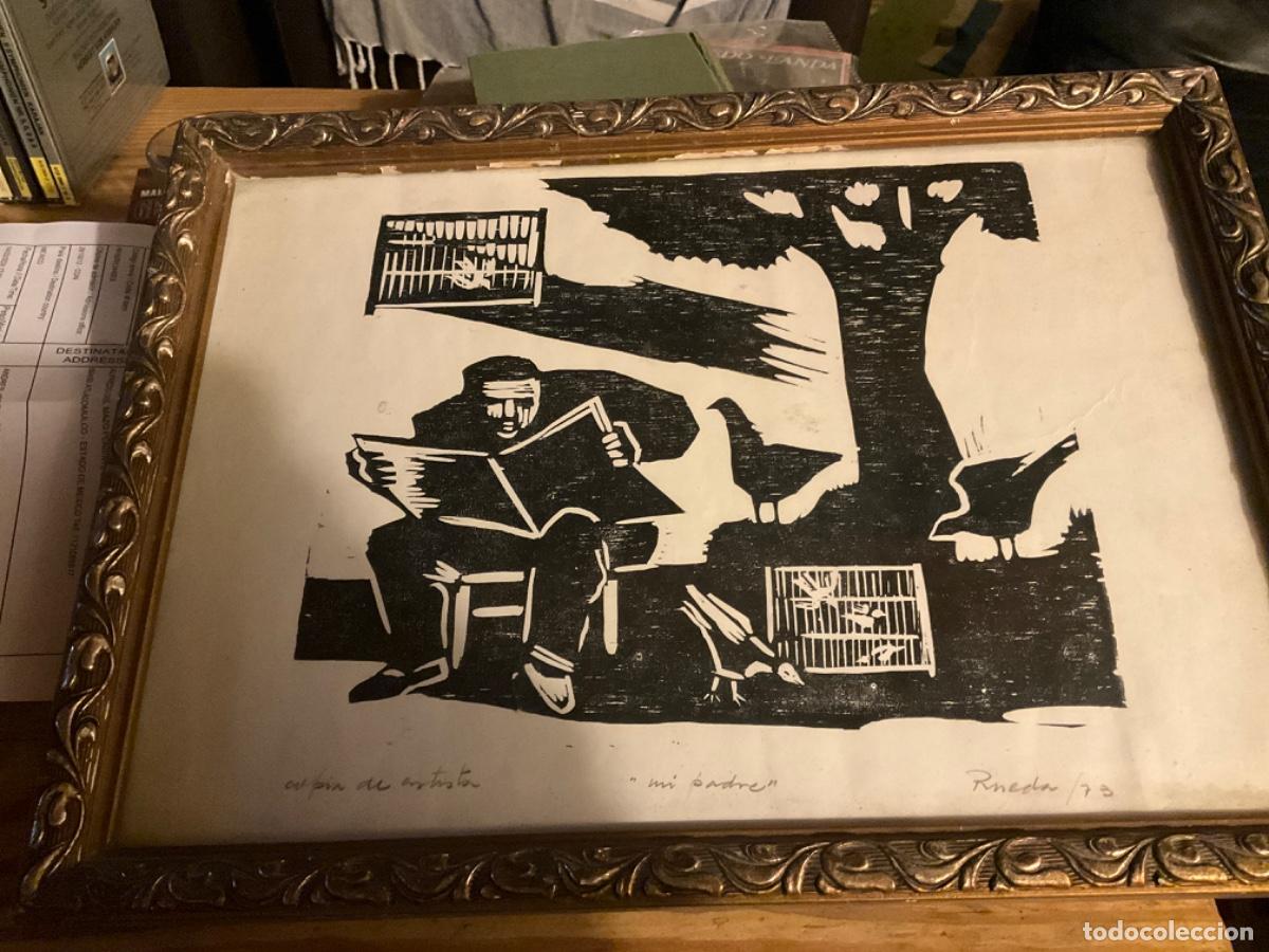 Arte: Litografia o xilografia no se de Jose Rueda supongo 1973 copia de artista
