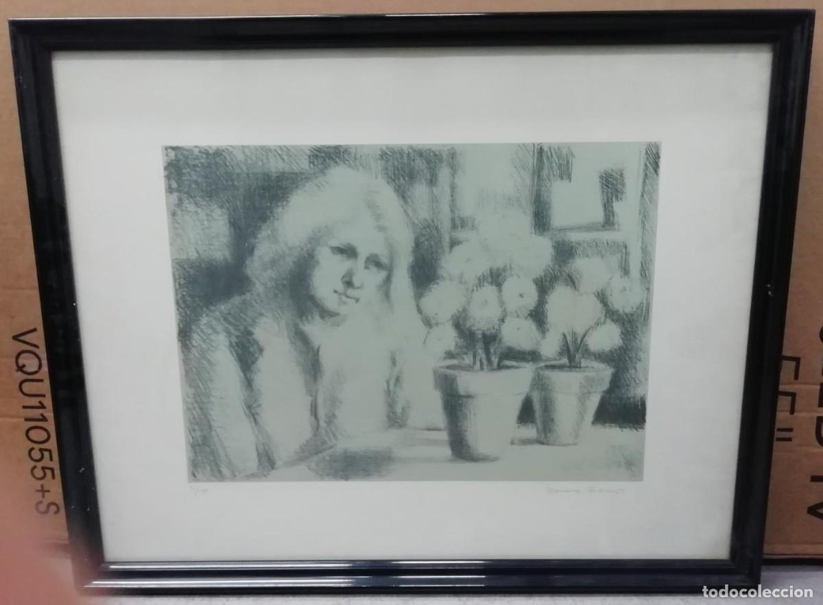 Arte: Ramiro Ramos (Melilla, M&aacute;laga, 1922) litograf&iacute;a 1981 de 30x42 marco 55x65cms. Firmada l&aacute;piz y 91/275