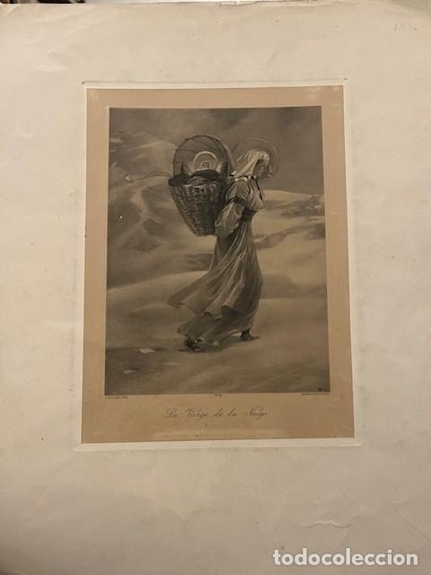 Arte: LAMINA LITOGRAFIA DE LA VIERGE DE LA NEIGE, VIRGEN DE LA NIEVE DE A. SEZANNE PINX N&ordm; 439