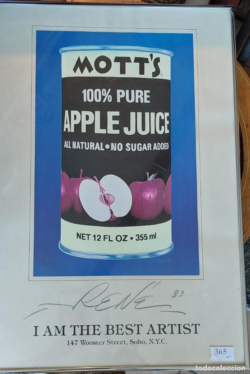 Art: Rene Moncada (1943) Mott's Apple Juice litografia