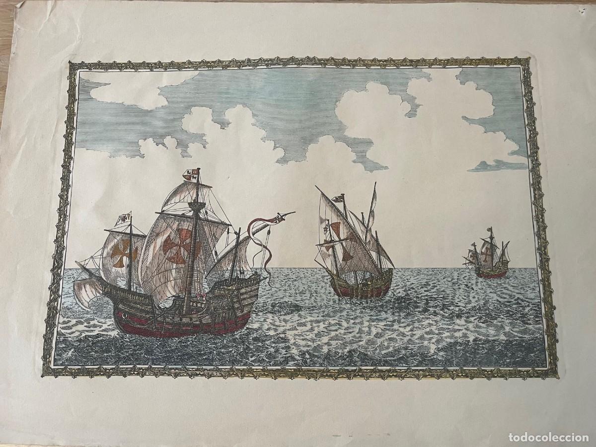 Arte: Litograf&iacute;a Barcos 61x43cm - Foto 1