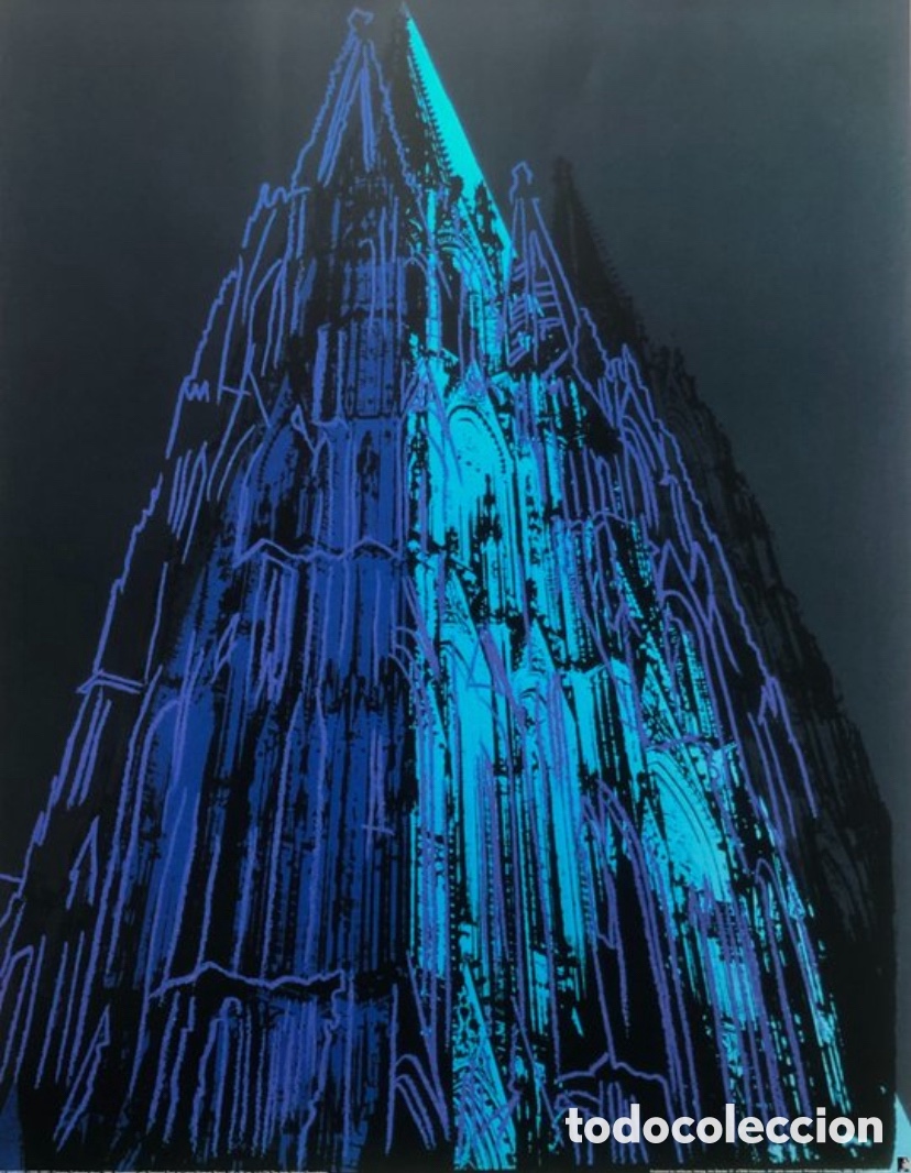 Arte: Andy warhol -cologne cathedral blue (70,5x100cm) - Foto 4