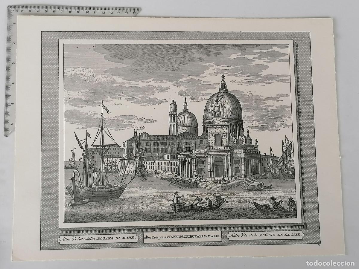 Arte: LITOGRAFIA Altra veduta della Dogana di mare (titolo ripetuto in latino al centro e francese a d.)