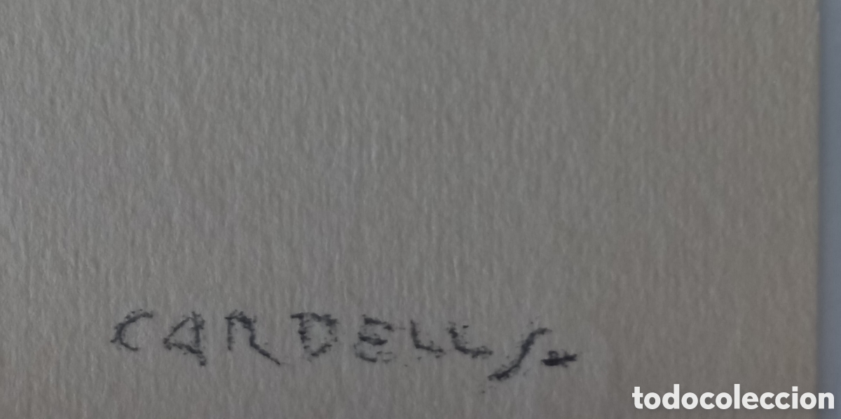 Arte: LITOGRAFIA DE JOAN CARDELLS SIN TITULO - Foto 4
