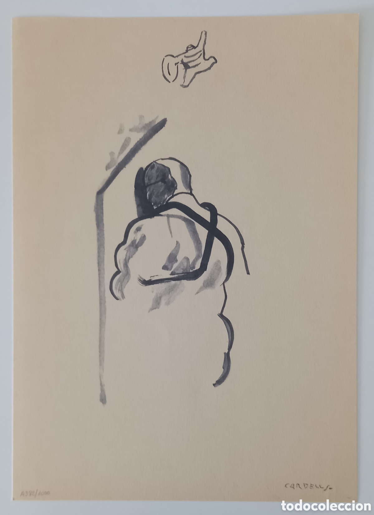 Arte: LITOGRAFIA DE JOAN CARDELLS SIN TITULO - Foto 1
