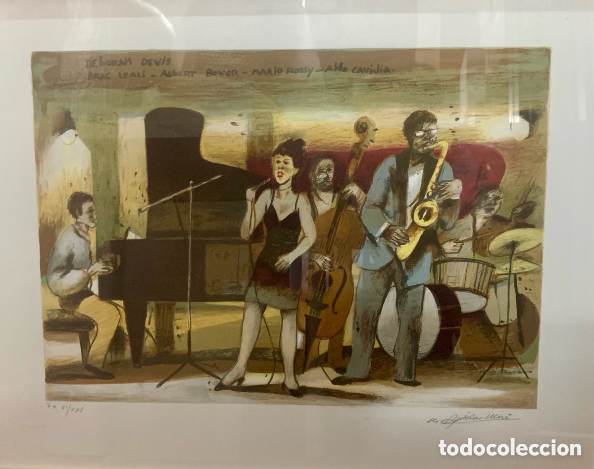 Arte: Litografia Jazz de Aguilar Mor&eacute; - Foto 1